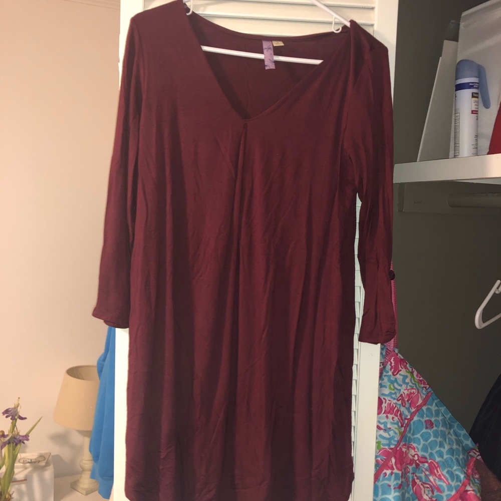 maroon dress